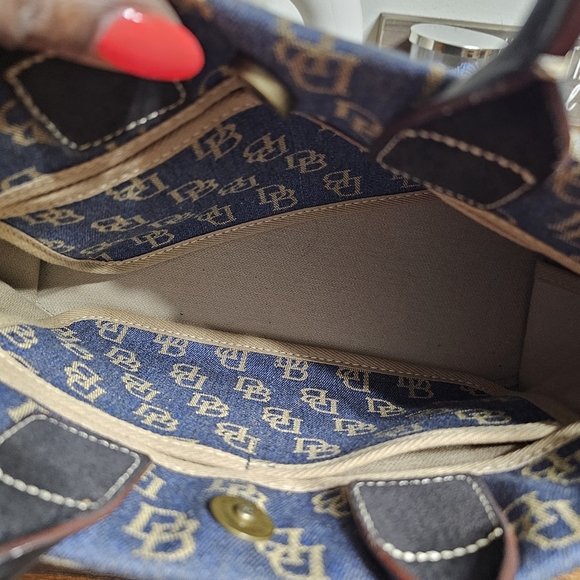 Dooney & Bourke Denim Monogram Handbag - Picture 7 of 14
